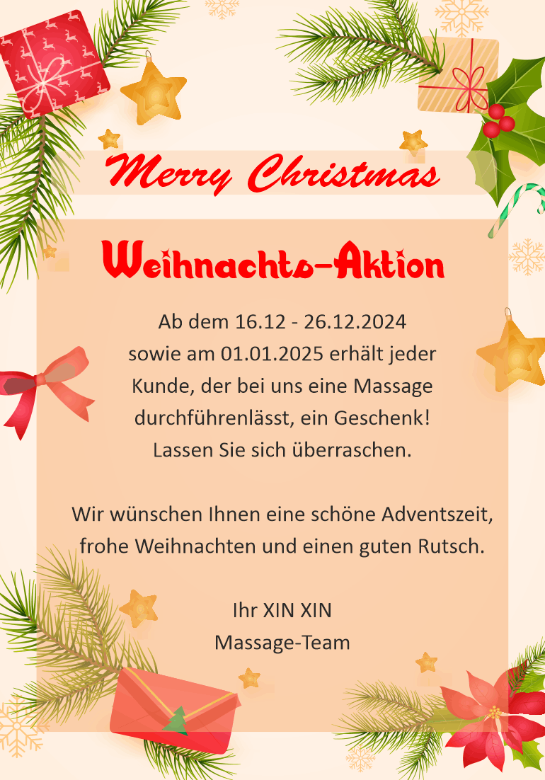 Weinachtsaktion XinXin Massage